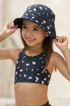 Kids Inknown Swim Daisy Swim Hat - Mellow Leopard