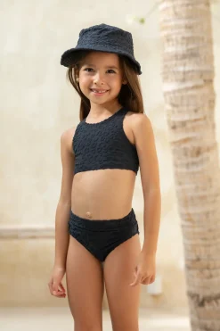Kids Inknown Swim Daisy Swim Hat - Textured Leopard Charcoal
