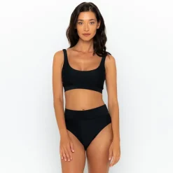 Inknown Swim Gia Bikini Top - Black on Black