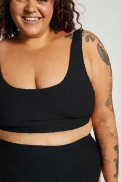 Inknown Swim Gia Bikini Top Curve - Black Waffle