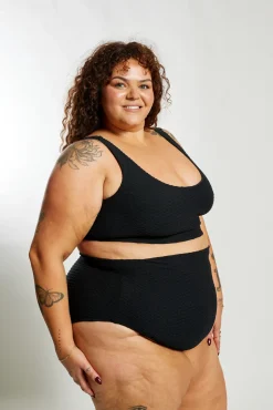 Inknown Swim Gia Bikini Top Curve - Black Waffle
