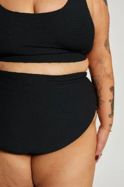 Inknown Swim Gia Bikini Top Curve - Black Waffle