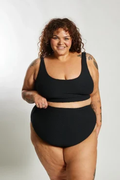 Inknown Swim Gia Bikini Top Curve - Black Waffle