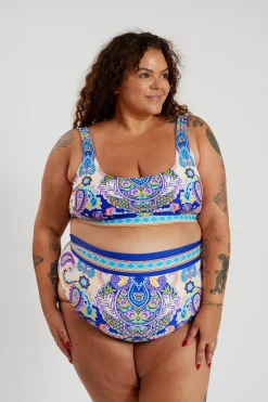 Inknown Swim Gia Bikini Top Curve - Peacock Swirls