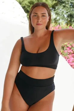 Inknown Swim Ginger Bikini Bottom - Black on Black