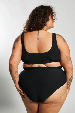 Inknown Swim Ginger Bikini Bottom Curve - Black Waffle