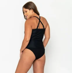 Inknown Swim Giselle Tankini Top - Black on Black
