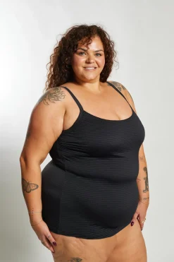 Inknown Swim Giselle Tankini Top Curve - Black Runch