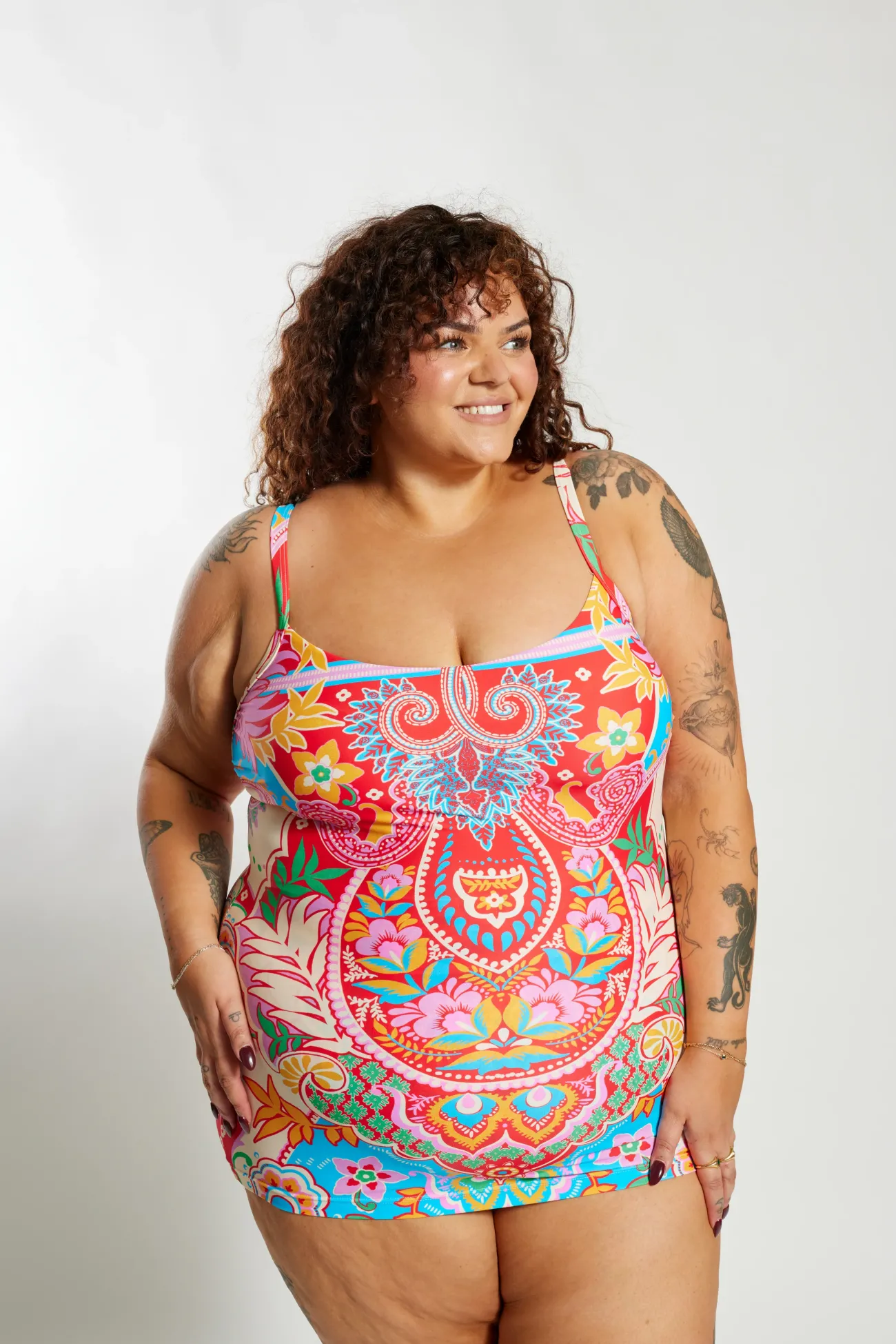 Inknown Swim Giselle Tankini Top Curve - Infamous Carnival