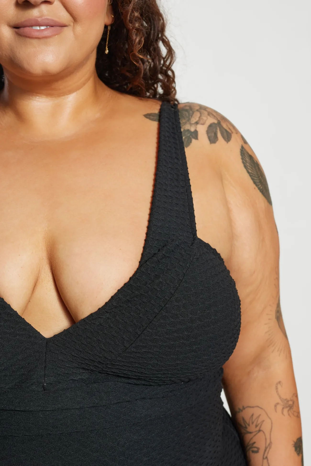 Inknown Swim Gwen One Piece Curve - Black Waffle