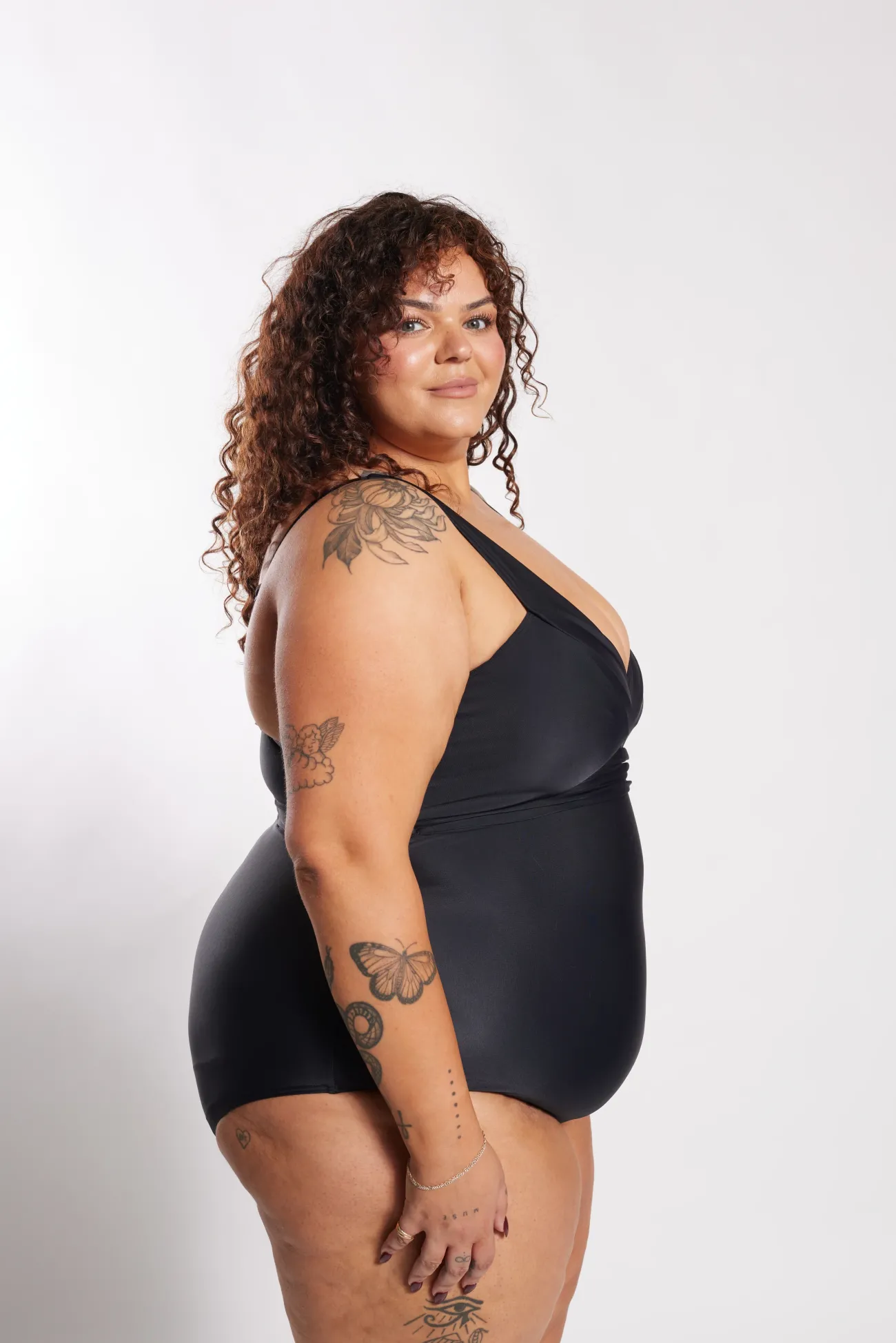 Inknown Swim Gwen One Piece Curve - Black on Black