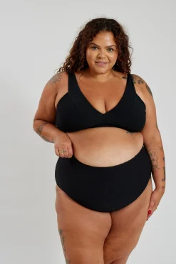 Inknown Swim Lola Bikini Top Curve - Black Waffle