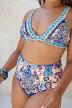 Inknown Swim Lola Triangle Top - Peacock Swirls