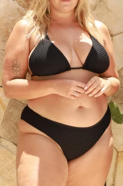 Inknown Swim Mia String Top - Black Waffle