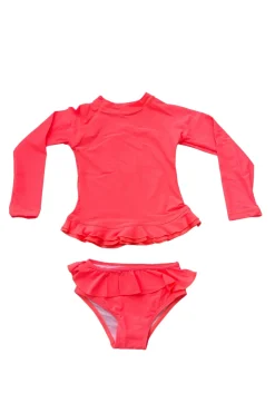Kids Inknown Swim Mini Annie Rashie Set 02 - Fluorescent Coral