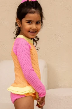 Kids Inknown Swim Mini Annie Rashie Set 02 - Orange Sherbet