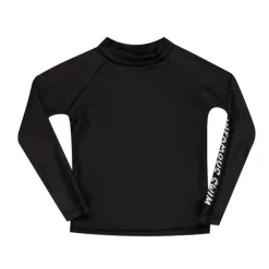 Kids Inknown Swim Mini Billy Rashie Top - Black on Black