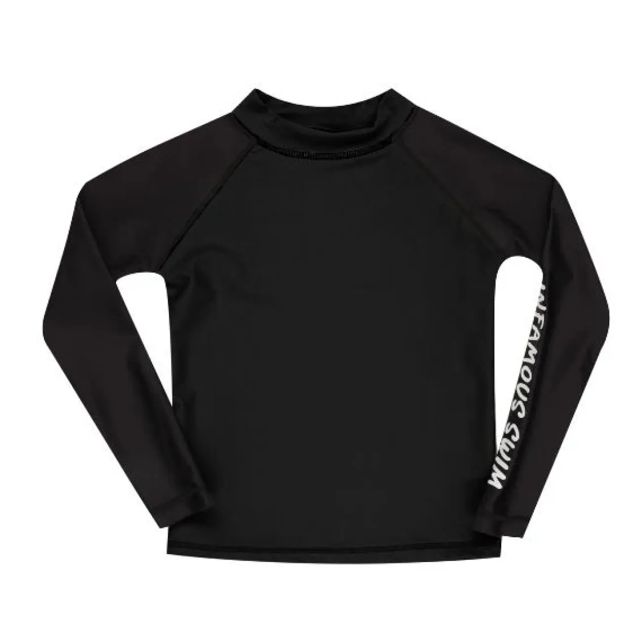 Kids Inknown Swim Mini Billy Rashie Top - Black on Black