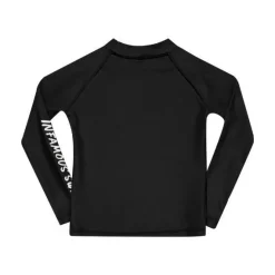 Kids Inknown Swim Mini Billy Rashie Top - Black on Black