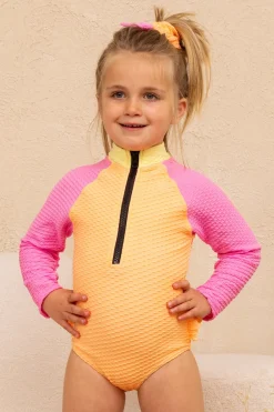Kids Inknown Swim Mini Blake Surfsuit - Orange Sherbet