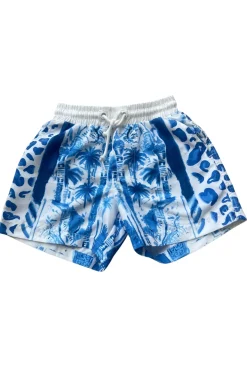 Kids Inknown Swim Mini Hank Board Shorts - Blue Jungle