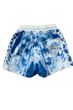 Kids Inknown Swim Mini Hank Board Shorts - Blue Jungle