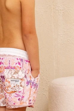 Kids Inknown Swim Mini Hank Board Shorts - Desert Bloom