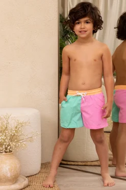 Kids Inknown Swim Mini Hank Board Shorts - Iced Aqua