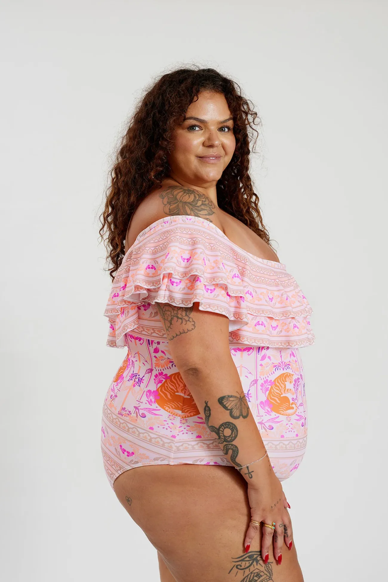 Inknown Swim Miranda 02 One Piece Curve - Desert Bloom