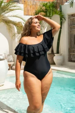 Inknown Swim Miranda One Piece - Black on Black