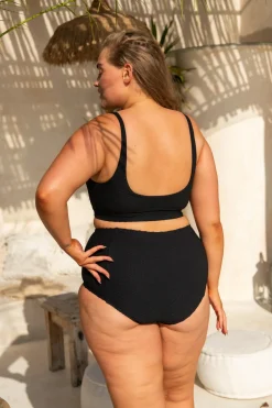 Inknown Swim Penelope Bikini Bottom - Black Waffle