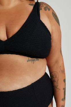 Inknown Swim Penelope Bikini Bottom Curve - Black Waffle