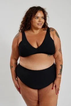 Inknown Swim Penelope Bikini Bottom Curve - Black Waffle
