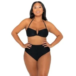 Inknown Swim Sadie Bikini Bottom - Black on Black