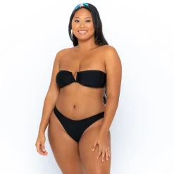 Inknown Swim Scarlett Bandeau Top - Black on Black