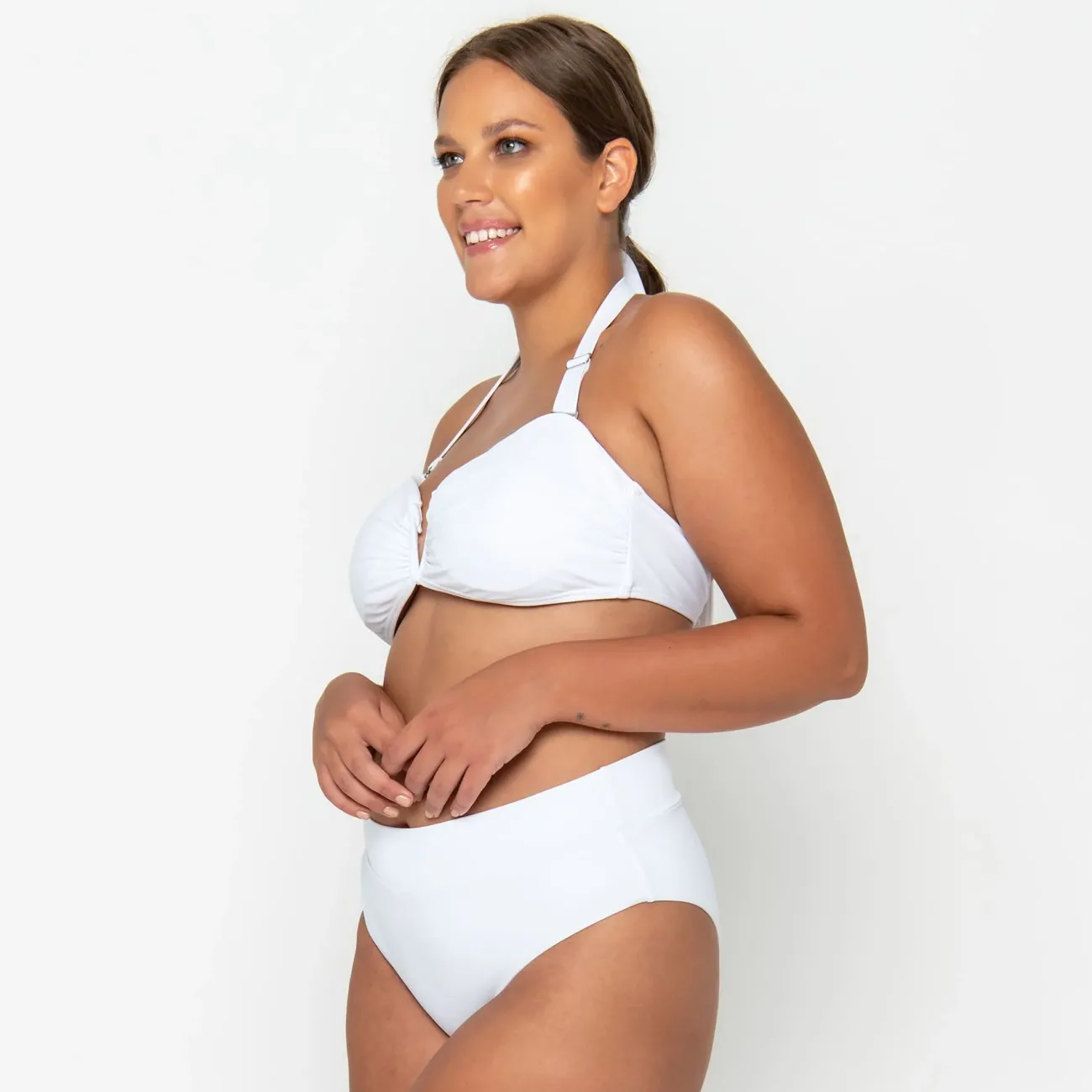 Inknown Swim Scarlett Bandeau Top - Fresh White