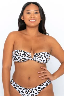 Inknown Swim Scarlett Bandeau Top - Safari Leopard