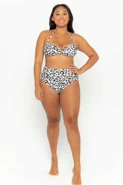 Inknown Swim Scarlett Bandeau Top - Safari Leopard